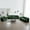 Green, variant on Modern Sofa Couch, 3 Piece Set Extra Deep Seat Sectional Sofa for Living Room, Oversized Sofa, 3 Seat Sofa, Loveseat and Single Sofa (Green)