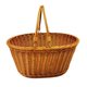 thumbnail image 1 of Cesta de picnic de ratán sintético hecha a mano con asa, cesta de almacenamiento tejida de mimbre para picnic y acampada, soporte para fruta al aire libre, 1 of 3