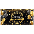 thumbnail image 2 of Golden Theme Happy Retirement Banner Star Design Decorative Balloons Confetti Pattern for Retirement Party Celebration Event, 2 of 7