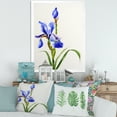 thumbnail image 3 of Designart 'Blue Iris Flower Retro Style' Traditional Framed Art Print, 3 of 4