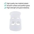 thumbnail image 4 of 12pcs Spring Cord Lock Plastic Cord Stopper End Fastener Double Hole Toggle Stopper Slider White, 4 of 7
