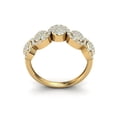 thumbnail image 3 of 0.75carat Round Cut Diamond Prong Women's Fancy Wave Wedding Band Ring Bridal Anniversary Solid 14K Gold GH I1, 3 of 3