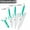 Lake Green, variant on 3-Piece Sharp Ceramic Knife Set with Covers - Stain Resistant White Blade Rust Proof Kitchen Knives Household Vegetables Slicing Tool