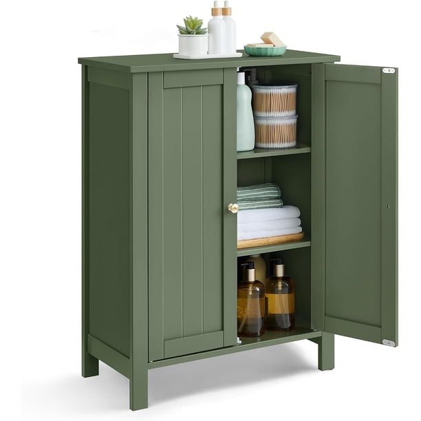 Mueble para Baño, Mueble Organizador con Repisas Ajustable, Gabinete con Kit Antivuelco, Cómoda con 1 Puerta y 4 Cajones, Blanco MLHC41W