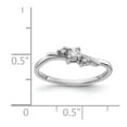 thumbnail image 3 of Solid 14k White Gold Diamond Ring Band Size 5 (.133 cttw.), 3 of 4