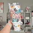 thumbnail image 3 of Floral Mama 40oz Tumbler: Sublimated Stainless Steel Quencher, 3 of 3