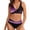 Purple, variant on Women's Bikini Sets Two Piece Swimsuit High Waisted V Neck Twist Front Adjustable Spaghetti Straps Bathing Suit, Purple