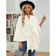 thumbnail image 2 of Women's Elegant Shawl Wraps Soft Open Front Poncho Sweater for Spring Fall Winter, 2 of 6
