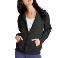 thumbnail image 1 of Hanes Women's EcoSmart Full-Zip Hoodie Sweatshirt, Ebony, Large, 1 of 10