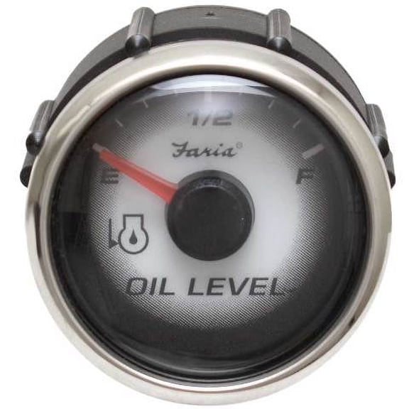 Faria Boat Oil Level Gauge GE0083A | 2 Inch Black Fade