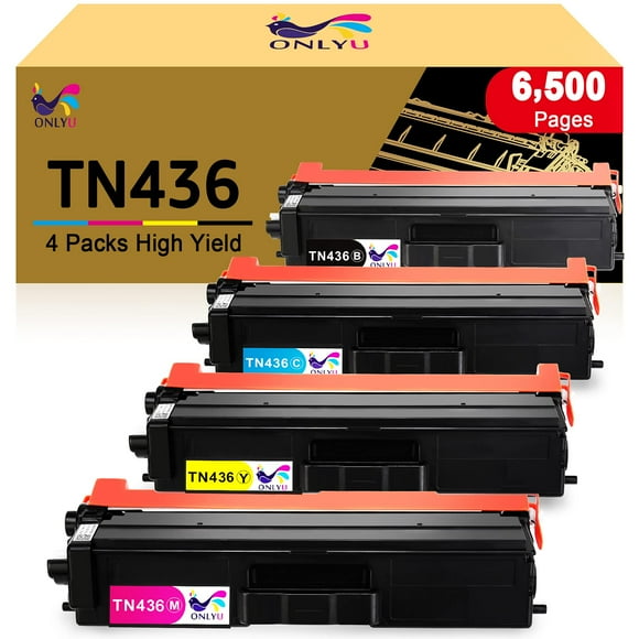 ONLYU Cartouche de Toner Compatible de Remplacement pour Brother TN436 TN431 TN433 pour HL-L8360CDW MFC-L8900CDW HL-L8360CDWT HL-L8260CDW MFCL8610CDW MFCL9570C