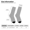 thumbnail image 5 of Yiaed Gray Plaid Print Great elasticity Crew Socks Sports socks for Men and Women, 5 of 5
