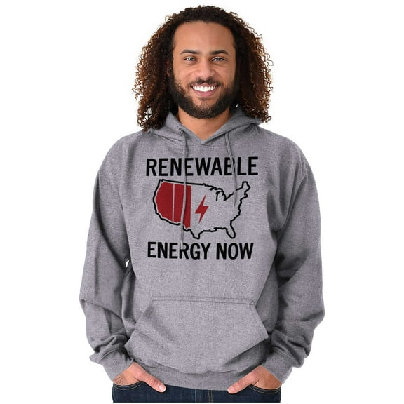 USA Renewable Energy Climate Change Unisex Plus Fleece Graphic Hoodie Brisco Brands 2X