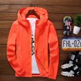 thumbnail image 3 of Chaqueta fina deportiva para ciclismo al aire libre para hombre, chaqueta cortavientos holgada informal para hombre, prendas de vestir de color caramelo, Tops, 3 of 5