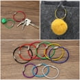 thumbnail image 6 of 4.3 Inch Wire Keychain Cable Stainless Steel Key Ring Loop, Purple 5 Pack, 6 of 6