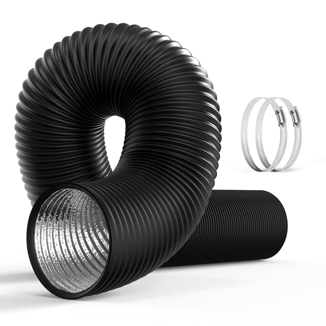 Conducto de aluminio HealSmart 3 de 16 pies con 2 abrazaderas para ventilación
