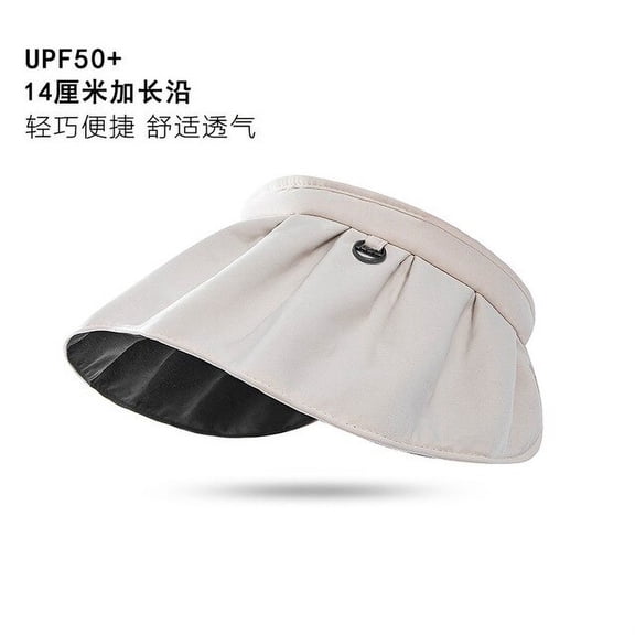 CoCopeanut New Women Summer Sun Visor Wide-brimmed Hat Beach Hat Adjustable UV Protection Female Cap Packable Bucket Hat Women Panamas