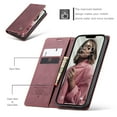 thumbnail image 4 of CaseMe Leather for iPhone 11 Pro Max Case, Flip Wallet Leather Case with Card Holder Magnetic Closure Shockproof Kickstand Protective Phone Cases Cover for iPhone 11 Pro Max,Wine Red, 4 of 12
