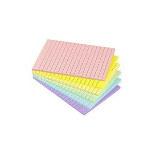 Vanpad Lined Sticky Notes 4X4 in Bright Ruled Post Stickies Colorful It  Super Sticking Power Memo Pads Its Strong Adhesive, 6 Pads/Pack, 72  Sheets/pad