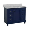 thumbnail image 6 of Bella 42" Bathroom Vanity with Royal Blue Cabinet and Carrara Marble Top, 6 of 6