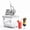 Silver, variant on Commercial Electric Ice Crusher Machine, 4 Stainless Steel Blades Snow Cone Maker with Safety Switch for Home Bar Cafe Party
