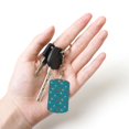 thumbnail image 4 of Uemuo Funny Cat Blue Pattern Rectangular Metal Keychain - Durable, Stylish, and Personalized Key Ring for Men and Women,Engraved Keychain,Gift Slim Sturdy Keychain, 4 of 7