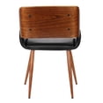 thumbnail image 5 of Hawthorne Collections Dining Chair in Walnut and Black, 5 of 8
