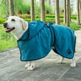 thumbnail image 1 of Albornoz para mascotas de microfibra, temu, toalla de baño absorbente de secado rápido, ropa para perros con garra, 1 of 4