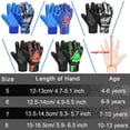 thumbnail image 6 of Obbsen Soccer Goalie Goalkeeper Gloves for Kids Boys Children Football Gloves with Grips Palms, 6 of 8