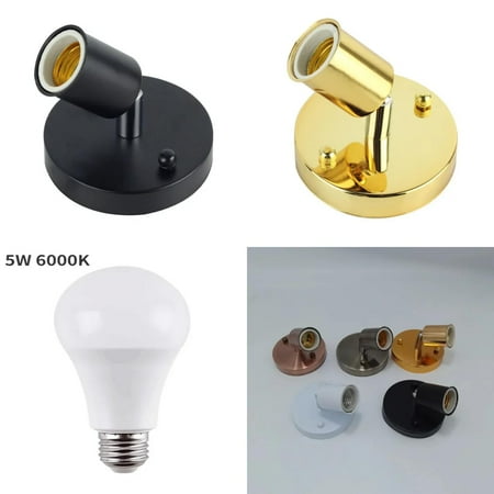 

DUFDIEJ Simple Vintage Retro Edison E27/E26 Lamp Base Socket Modern Decorative Ceiling Rose Light Wall Light Bulb Lamp Holder