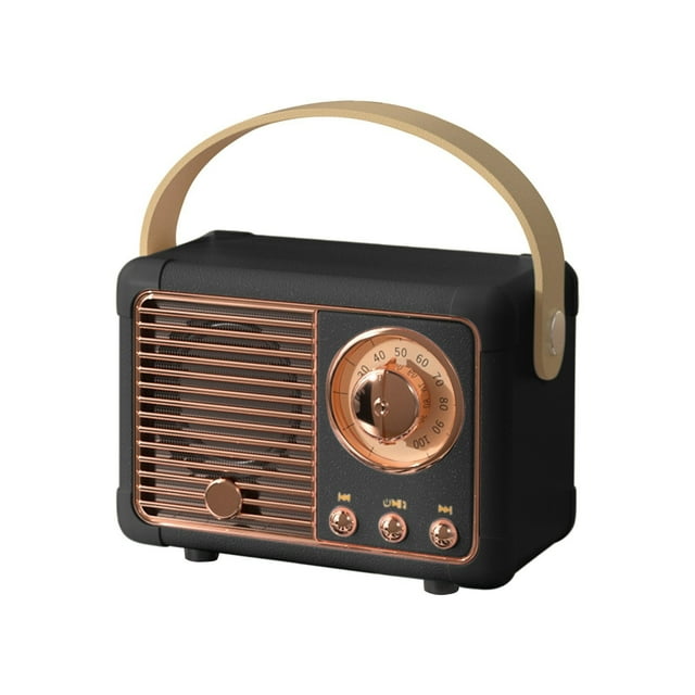 Haut-parleur Rétro Sans Fil au Design Audio Portable pour Maison, Cuisine, Bureau, Chambre, Fête avec Appareils Android
