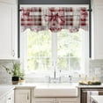 thumbnail image 4 of Pink Kitchen Curtains Cute Bathroom Bedroom Living Room Decoration Bowknot Blackout Drapes Vintage Floral Rod Pocket 1 Panel Retro Plaid Windows Treatment Valances 54x18 in, 4 of 6