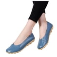 thumbnail image 5 of NIEWTR Loafers for Women Casual Slip On Flats Shoes Low Top Walking Boat Shoe Women's Shoes Flats Leather (6,Blue), 5 of 5