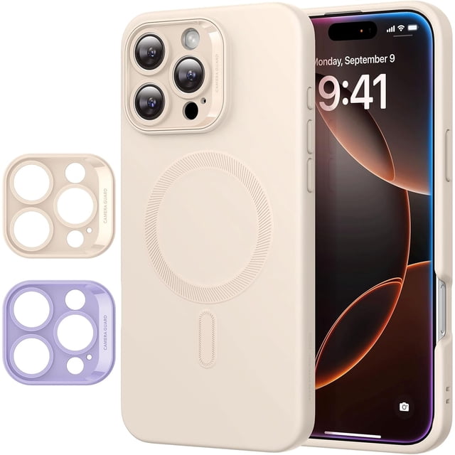 for iPhone 16 Pro Max Case, Compatible with MagSafe, Shockproof Military-Grade Protection, Magnetic Phone Case for iPhone 16 Pro Max, Classic Hybrid Case (HaloLock), Clear