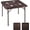 Coffee Brown, variant on 35" Mahjong Table, Domino Folding Square Tables Set Suitable for Indoor Outdoor Game, Card Poker & Puzzle with 4 Cup Holder and Chip Trays, Adults, Black