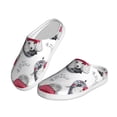 thumbnail image 2 of KLL Cute Poodle Dog Pattern Adult Unisex Cozy Slippers,Fuzzy Slip-on Slippers TPR Sole Slippers Comfort Plush Home Footwear for Indoor & Outdoor-11, 2 of 7