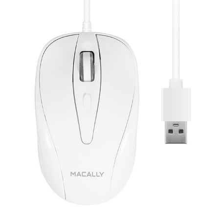 Macally USB Wired Mouse with 3 Button Scroll Wheel White (TURBO) price history on PriceWatchPro