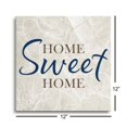 thumbnail image 3 of Home Sweet Home Ecru Floral Sketch 12 x 12 Glass Wall Hanging Sign, 3 of 4