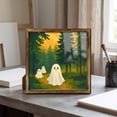 thumbnail image 5 of JHyouerji Cute Halloween Ghost Wall Art Wooden Framed Print for Bedroom Study Living Room Entryway Party Decor, 5 of 7