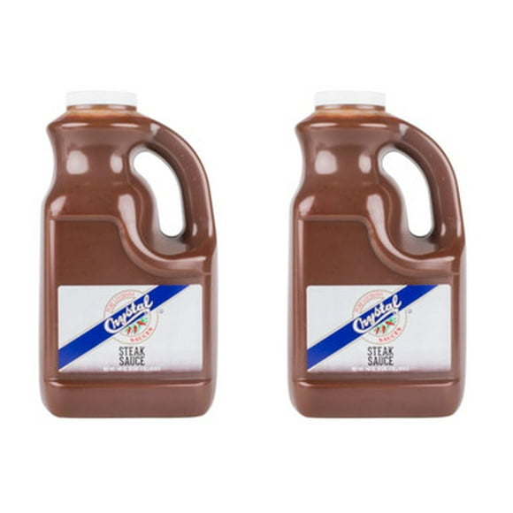 Crystal 1 Gallon Original Steak Sauce - 2/Case | Bold Flavor for Steak Lovers – Premium Tangy Savory Tomato & Herb Steak Glaze, Ultimate High-Volume Foodservice Gallon Jug, 2-Count Bulk Case