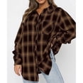 thumbnail image 2 of Blusas De Moda, Camisas A Cuadros Para Mujer, Cómodas, Respetuosas Con La Piel, De Un Solo Pecho Para Citas Para El Club ANGGREK No, 2 of 6