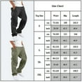 thumbnail image 2 of JFBUJC Men Solid Multi Pockets Combat Cargo Pants Casual Baggy Work Straight Trousers, 2 of 2