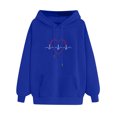 thumbnail image 2 of Aloohaidyvio Hoodies,Womens Hooded Button Loose Long-Sleeved Blouse Sweater, 2 of 4