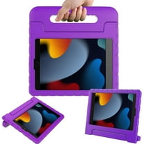 SUPNICE Case for New iPad 10.2 Inch 2021/2020/2019 (9th/8th/7th Generation), Shockproof Lightweight Convertible Handle Stand Protective Kids Case for iPad 10.2, iPad Air 3 10.5 2019, Purple