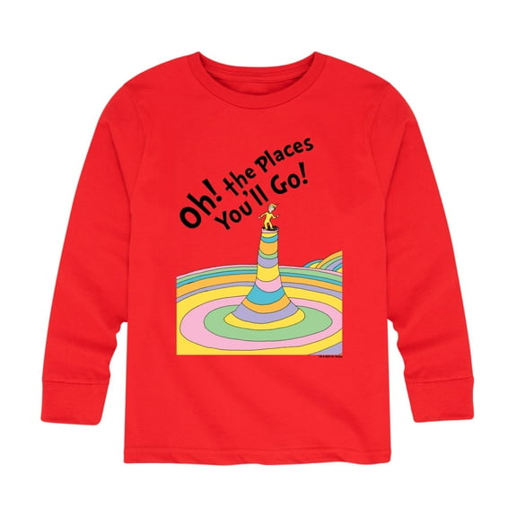 Dr. Seuss - Oh! The Places You'll Go - Kids Toddler And Youth Long Sleeve Graphic T-Shirt