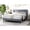 Grey, variant on Grey Platform Queen Bed | With Velvet Headboard, Bedroom, No Box Spring, Cozy