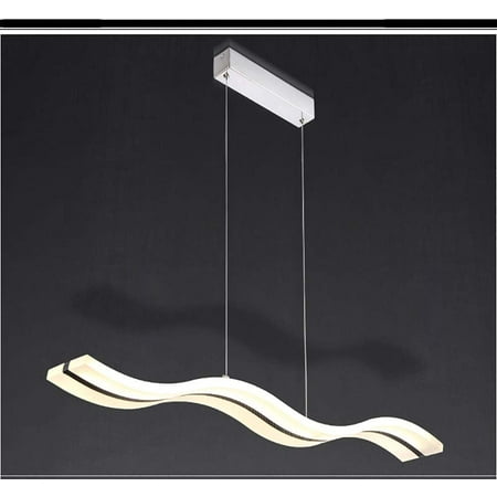 

TFCFL Modern Wave LED Pendant Light Dimmable Fixture LED Chandelier LED Hanging Light Fixture for Contemporary Living Room Dining Room Kitchen Island Table (Dimmable Remote Control)
