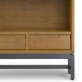 thumbnail image 4 of Simpli Home Banting SOLID HARDWOOD and Metal 66 inch x 30 inchRectangle Modern Industrial Bookcase in Medium Saddle Brown, 4 of 13