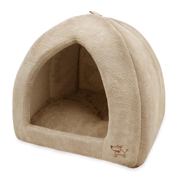 Pet Tent-Soft Bed for Dog and Cat by Best Pet Supplies - Tan, 18" x 18" x H:16"