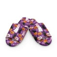 thumbnail image 2 of COEQINE Ghost Cat Pumpkin Purple Slip On House Slippers Cozy Fluffy Sandals Soft Open Toe Halloween House Slides Trendy Bedroom Shoes Foldable Travel Slippers for Her Women Men Guest, 36-37, 2 of 7